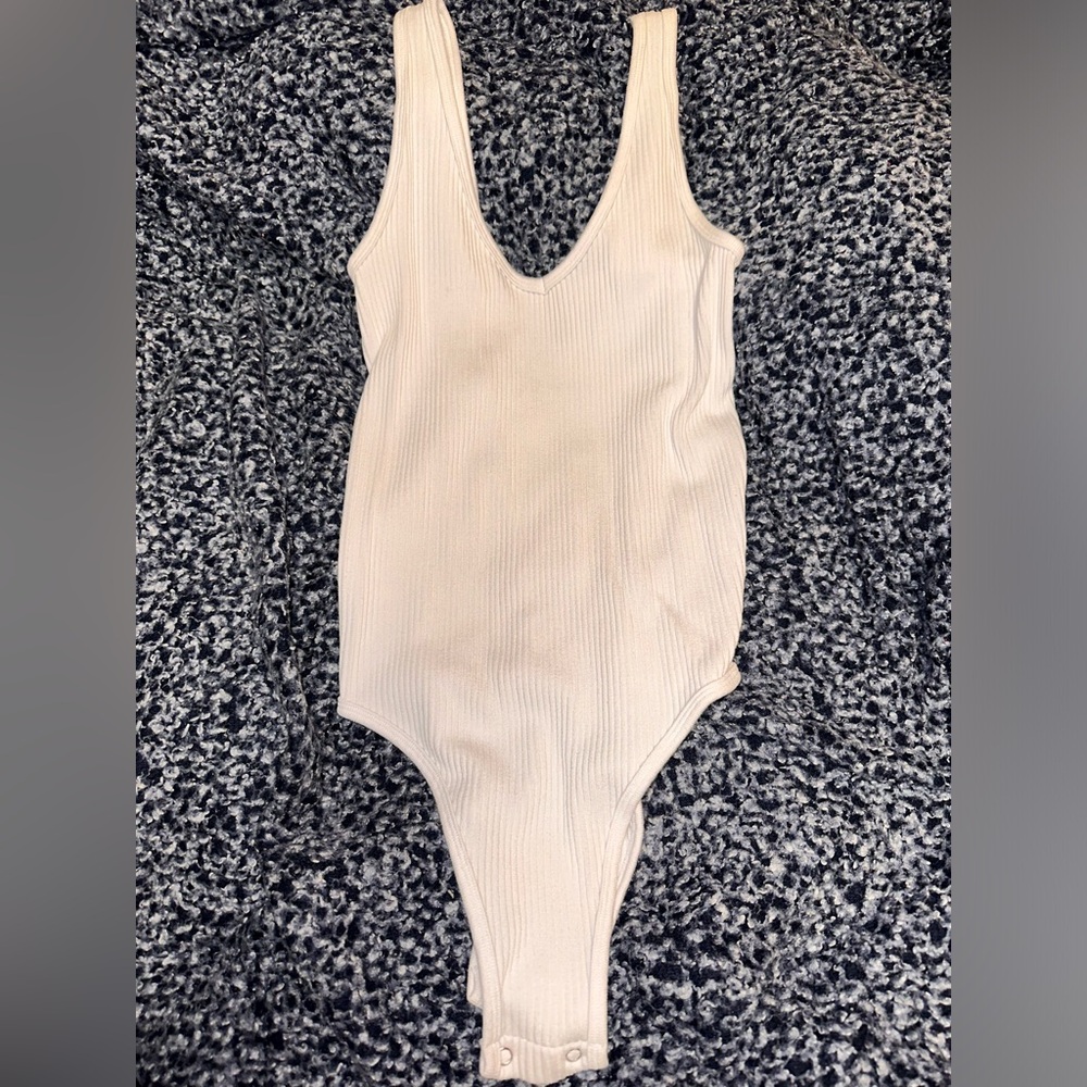 White Tank Ribbed Bodysuit